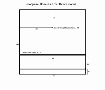 Bonanza G-kit Wit leeg (0.35 M2)